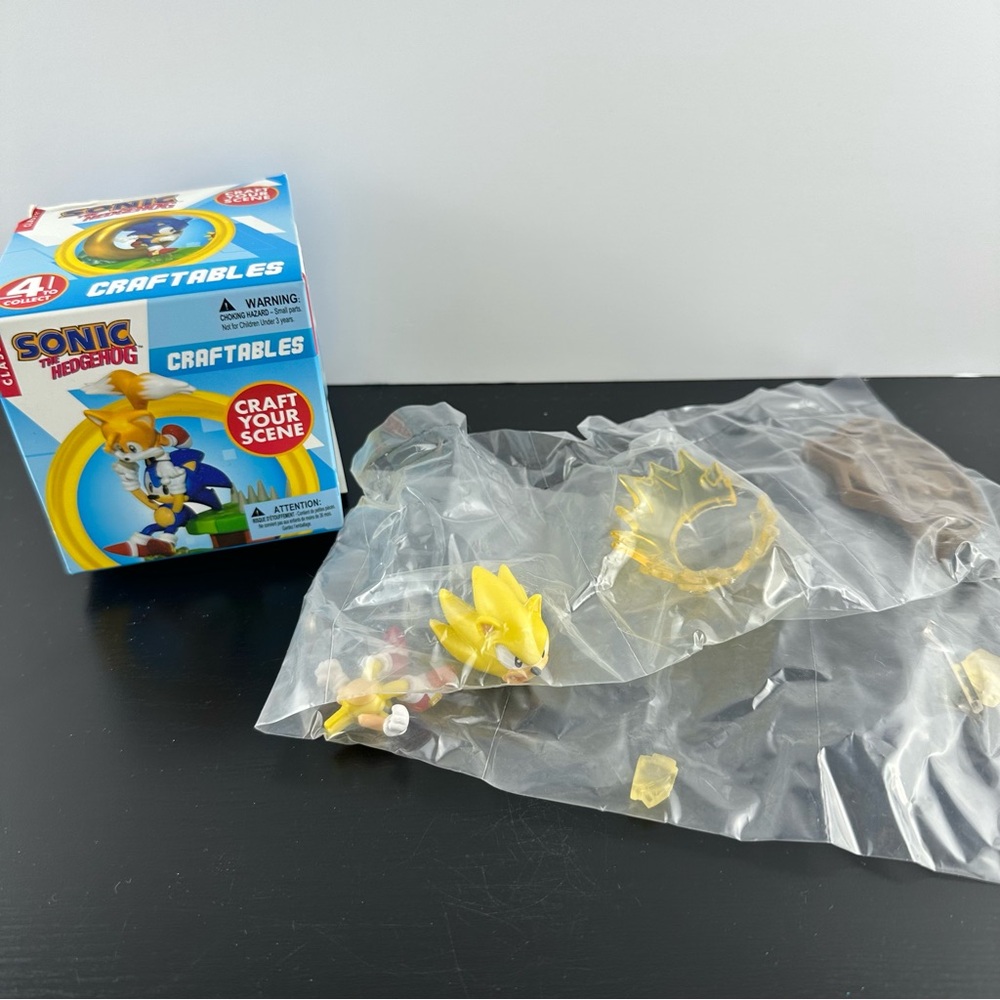 Sonic The Hedgehog Craftables Craft Your Scene Mystery Box - Tails NEW OPEN BOX